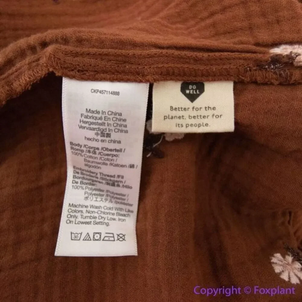 NEW Madewell plus Amie Floral Embroidered Lightspun Millbrook Peplum‎ Top, 2X